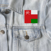 Oman Flag Vierkante Button 5,1 Cm (In situ)