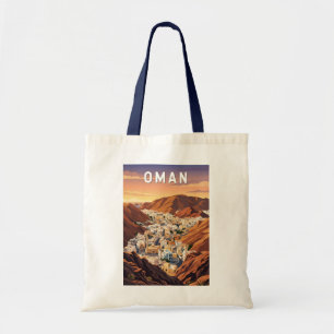 Oman Illustratie Reis Kunst Vintage Tote Bag