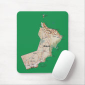 Oman Map Mousepad Muismat (Met muis)