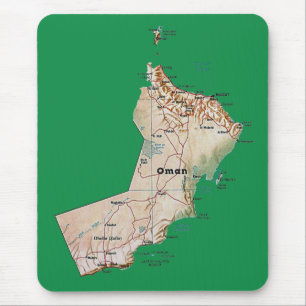 Oman Map Mousepad Muismat