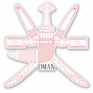 Oman National Emblem Patriotic Sticker