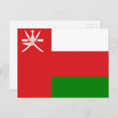Oman National World Flag Briefkaart (Voorkant / Achterkant)