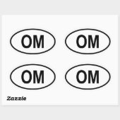 Oman "OM" Ovale Sticker (Vel)