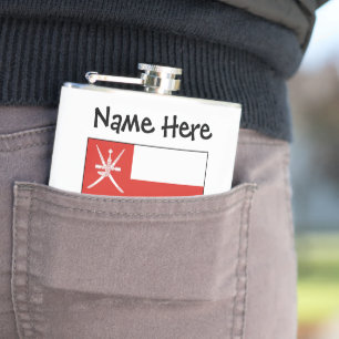 Oman Omaanse Vlag Gepersonaliseerde Naam Heupfles