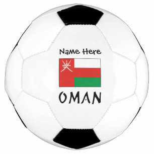 Oman Omaanse Vlag Gepersonaliseerde Naam Voetbal