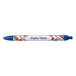 Oman Omaanse Vlag Getegeld Gepersonaliseerde Naam Zwarte Inkt Pen