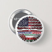 Oman Omani American Tree Roots Flag Ronde Button 5,7 Cm (Voorkant /achterkant)