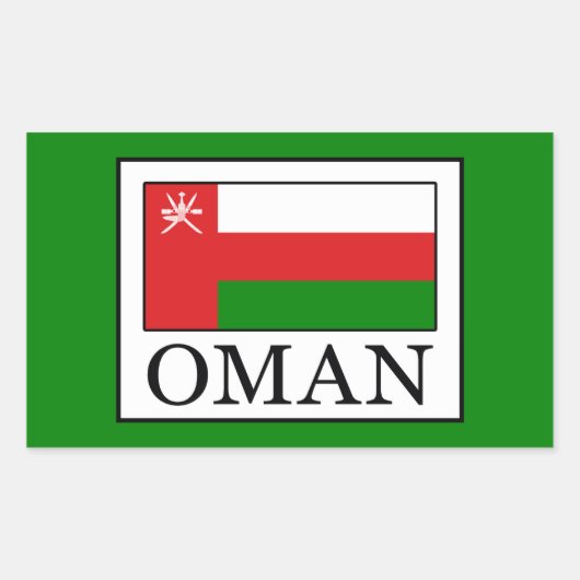 Oman Rechthoekige Sticker (Voorkant)