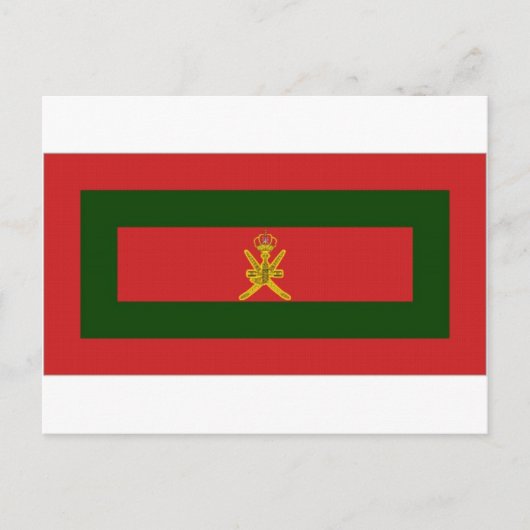 Oman Sultan Flag Briefkaart (Voorkant)