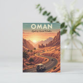 Oman Sunset Travel Briefkaart (Staand voorkant)