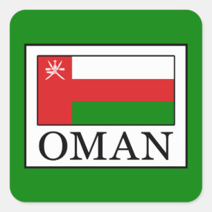 Oman Vierkante Sticker