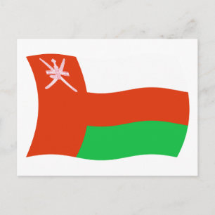 Oman Vlag Ansichtkaart Briefkaart