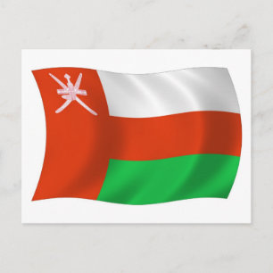Oman Vlag Ansichtkaart Briefkaart