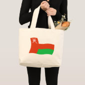 Oman Vlag Boodschappentas Grote Tote Bag (Voorkant (product))