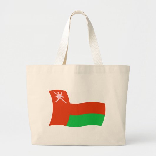 Oman Vlag Boodschappentas Grote Tote Bag (Voorkant)