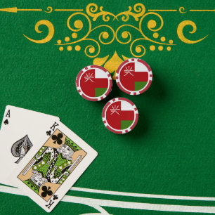 Oman vlag poker chips