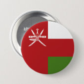 Oman vlag ronde button 7,6 cm (Voorkant /achterkant)