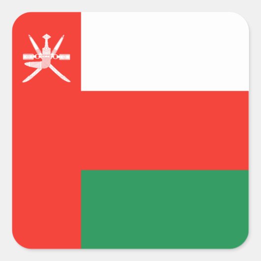 Oman Vlag Sticker (Voorkant)