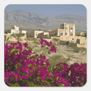 Oman, Westelijke Hajar-bergen, Al Hamra. Stad Vierkante Sticker