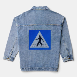 Omani pedestrian crosssign - Muscat, Oman Denim Jacket