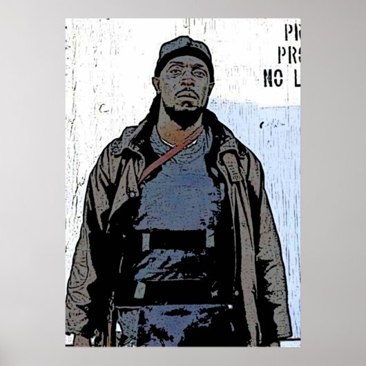 Omar Little The Wire Character Art Michael K Willi Poster (Voorkant)