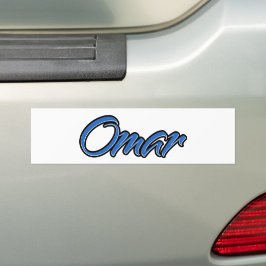Omar Name Blue Autocollants (En voiture)