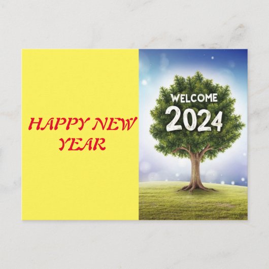 Omarm 2024: Wensen u succes en welvaart Briefkaart (Voorkant)