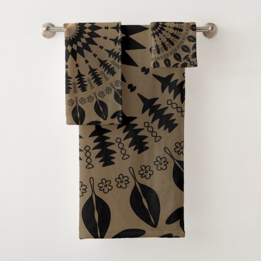 "Omarm Allure met gouden stencil Bad Handdoek (Insitu)