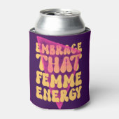 Omarm dat femme energie Water Cooler (Blikje Voorkant)