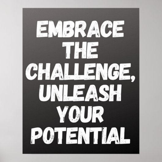 "Omarm de challenge Inspirerend Chalkboard Poster (Voorkant)