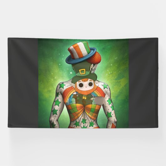 Omarm de geest van Ierland St. Patrick's Day Spandoek (Horizontaal)