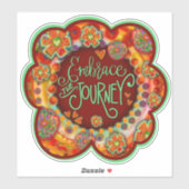 Omarm de Journey Floral Inspirivity Sticker (Vel)