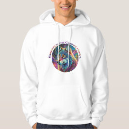 Omarm de Kosmische Howl Wolf Hoodie