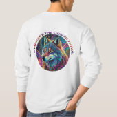 Omarm de Kosmische Howl Wolf T-shirt (Achterkant)