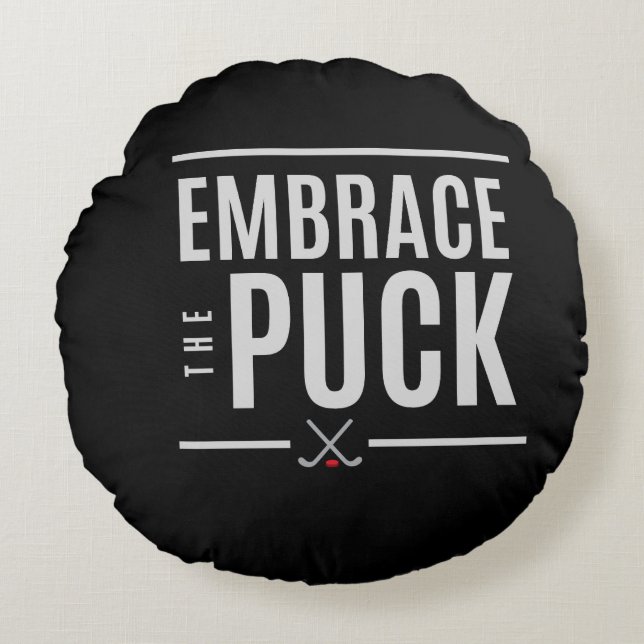 Omarm de Puck Hockey Kussen (Voorkant)