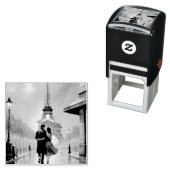 Omarm de Romance van Parijs Zelfinktende Stempel (In situ)