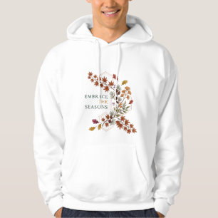 Omarm de seizoenen Dynamische herfst botanische ta Hoodie
