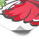 Omarm de tropen met hibiscuspatroon poster (Hoek)