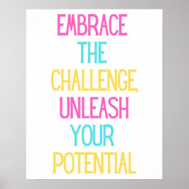 Omarm de uitdaging, ontketen je potentieel - poster