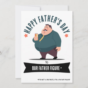 Omarm de vadersfiguur: het is een vaderfiguur! feestdagenkaart