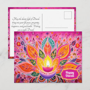 Omarm de vreugde: een Diwali-viering Briefkaart