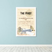 Omarm de wending: De Pivot Stretched Canvas Print (Insitu (Houten vloer))