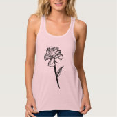 Omarm elegantie met onze handgetekende Rozen schet Tanktop (Voorkant)