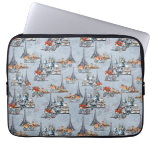Omarm Frans land wonen in verfijnd Bord blauw Laptop Sleeve