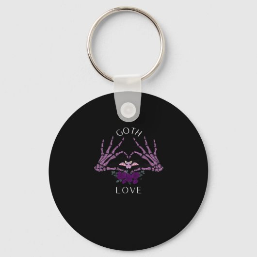 Omarm Gothic skelet hart Sleutelhanger (Voorkant)