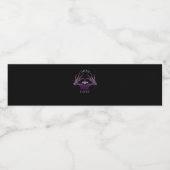 Omarm Gothic skelet hart Waterfles Etiket (Enkel label)