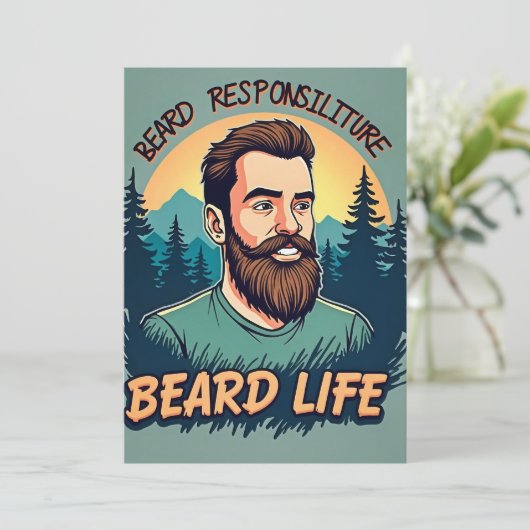 Omarm het baardleven: een viering van verantwoorde kaart (Staand voorkant)