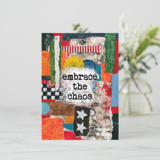 Omarm het Chaos Wenskaart Kaart (Staand voorkant)