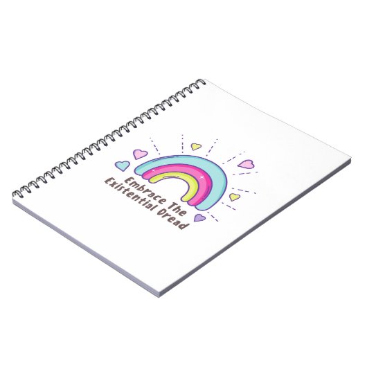 Omarm het Existential Dread Funny notitieboek (Linkerzijde)