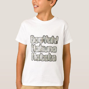 Omarm het moment: Hakuna Matata Ash Grey Text T-shirt